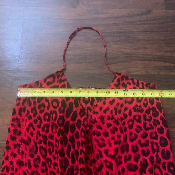 Parker red & black leopard print silk top size S - Picture 11 of 12
